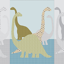 Inke Heiland Muurprint Dinosaurus 103 - Wallprint Dinosaur 103 - Wandbild Dinosaurier 103